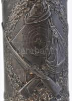 1913 Szecessziós fém lövész serleg Jelzés nélkül. 25 cm