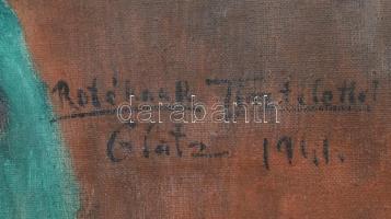 Glatz jelzéssel: Gyerekportré, olaj, vászon, 47×38 cm