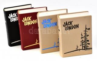 Jack London sorozat 1-4. Bp., 1974. Nyomdaipari szakmunkás képző intézet. Kiadói egészbőr kötésben Minikönyv-