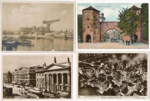 150 db régi képeslap főleg külföldi városképek és motívumok, érdekes vegyes anyag