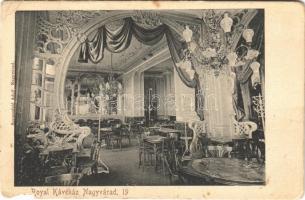 Nagyvárad, Oradea; Royal kávéház, belső. Sonnenfeld Adolf kiadása / café, interior (b)