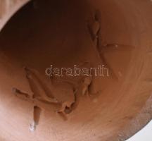 Antalfiné Szente Katalin: Angyal, festett kerámia, hibátlan, jelzett, m:17cm