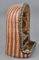 Mónus Sándor (1909-1996): Fazekasműhely, Hódmezővásárhely 1981, festett kerámia, jelzett, hibátlan, ...