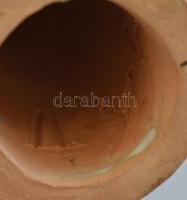 Antalfiné Szente Katalin: Kislány, festett kerámia, hibátlan, jelzett, m:11cm