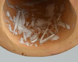 Antalfiné Szente Katalin: Kalapos lány puli kutyával, festett kerámia, hibátlan, jelzett, m:27cm