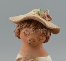 Antalfiné Szente Katalin: Menyasszony, festett kerámia, hibátlan, jelzett, m:28cm