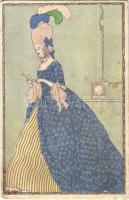 Baroque lady. B.K.W.I. 489-4. s: Mitzi Marbach (EB)
