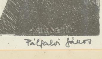 Pálfalvi János (1934- ): Vörösmarty Mihály
Rézkarc, papír, jelzett, üvegezett sérült keretben, 30x2...