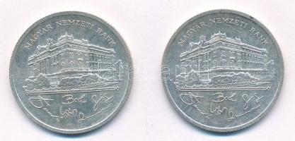 1992. 200Ft Ag "MNB" (2x) T:2 patina Adamo F13
