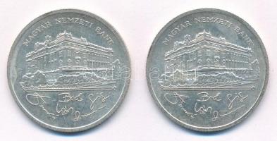 1992. 200Ft Ag "MNB" (2x) T:2 Adamo F13