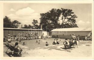 1953 Gyűgy-fürdő, Dudince; kúpele / Gyügyi gyógyfürdő, fürdőzők, medence / spa, bath, swimming pool, bathers (EK)