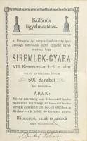 1915 Nagy méretű temetkezési számla reklámmal