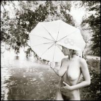 cca 1989 Vízparti történet öt képben elmesélve, Menesdorfer Lajos (1941-2005) budapesti fotóművész h...