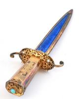 1988 Aranyozott ezüst (Ag.) miniszteri dísztőr kovácsolt acél kétélű pengével, tenyésztett gyöngy és...