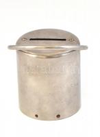 cca 1920-1930 Központi Leszámolóbank Rt. nikkelezett fém persely, Ujágh Árpád Bp. jelzéssel, kulcs n...