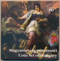 2013. 5Ft-200Ft (6xklf) forgalmi sor szettben + 2013. 1000Ft Cu-Ni-Zn "Egri csillagok". A tokon a ragasztás részben elengedett T:PP