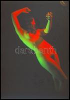 cca 1973 Czakó László (?-?) pécsi fotóművész hagyatékából 13 db vintage DIAPOZITÍV az aktfotó műfajá...