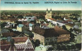 Szabadka, Subotica; Pogled na Crkvu Sv. Terezije / látkép, templom / general view, church (Rb)