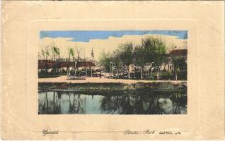 1910 Újvidék, Novi Sad; Sétatér. W.L. Bp. 4216. Marijansky és Hohlfeld kiadása / park (felületi sérülés / surface damage)