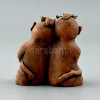 Antalfiné Szente Katalin: Ördögök, kerámia, hibátlan, jelzett, m: 10cm