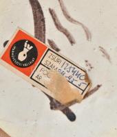 Kiss Roóz Ilona (1920-2010): Figurális váza, mázas kerámia, kézzel festett, jelzett, hibátlan, m: 31...