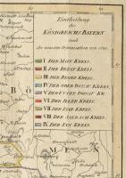 Charte vom Königreich Bayern Prag, 1813. Bajorország térképe. Határszínezett rézmetszetű térkép / Ma...