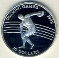 Niue 1991. 10$ Ag "Olimpia-diszkoszvetés" T:PP Tanúsítvánnyal!