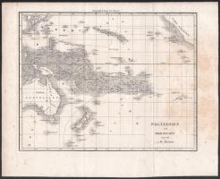 1808 Polynesien und Mikronesien von Dr. Rienzi. Rézmetszetű térkép 23x18 cm