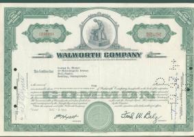 USA 1959. "Walworth Company" részvénye (1x) + 1965. "Rockwell-Standard Corporation&qu...