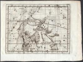 5 db rézmetszetű csillagtérkép 1727. 22x17- 28x28 cm-ig / Copper plate star maps