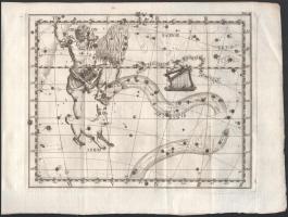 5 db rézmetszetű csillagtérkép 1727. 22x17- 28x28 cm-ig / Copper plate star maps