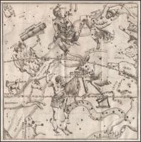 5 db rézmetszetű csillagtérkép 1727. 22x17- 28x28 cm-ig / Copper plate star maps