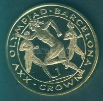 Gibraltár 1991. 1C "Olimpia-futás" aranyozva T:PP