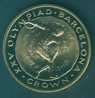 Gibraltár 1992. 1C "Olimpia-diszkoszvető" aranyozva T:PP