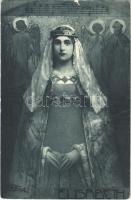 1908 Szent Erzsébet / St. Elisabeth / Saint Elizabeth of Hungary (fa)