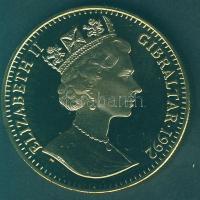 Gibraltár 1992. 1C "Olimpia-diszkoszvető" aranyozva T:PP