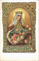 Árpád-házi Szent Erzsébet. Rigler József Ede R.J.E. 16/9. / Die Heilige Elisabeth / Saint Elizabeth of Hungary s: Kátainé Helbing Aranka (EB)
