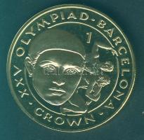 Gibraltár 1992. 1C "Olimpia-bírkózás" aranyozva T:PP