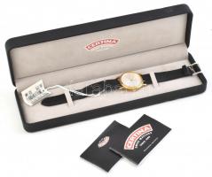 Certina öltönyóra kvarc szerkezettel eredeti dobozában, leírással, szép állapotban d: 33 mm