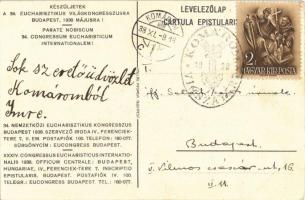 1938 Budapest XXXIV. Nemzetközi Eucharisztikus Kongresszus. Készüljünk a Magyar Kettős Szentévre! Sz...