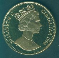 Gibraltár 1992. 1C "Olimpia-győztes" aranyozva T:PP