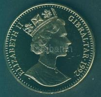 Gibraltár 1992. 1C "Olimpia-gerelyhajítás" aranyozva T:PP