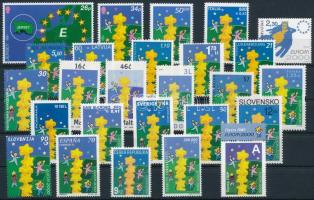 Europa CEPT kis összeállítás 2000-ből, 49 db bélyeg 3 stecklapon Europa CEPT lot with 49 stamps from...