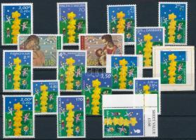 Europa CEPT kis összeállítás 2000-ből, 49 db bélyeg 3 stecklapon Europa CEPT lot with 49 stamps from...