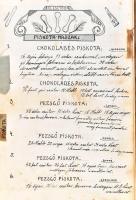 Kosnár Sándor reczeptjei. Kézzel írt és illusztrált régi receptkönyv, számos színes rajzzal. Egyedi ...