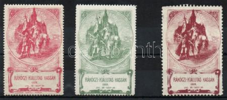 1903 Rákóczi kiállítás Kassán (3 db-os sor)