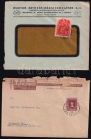1944-1947 3 db boríték és levelezőlap a Magyar-Autogén-Gázaccumulator Rt. és Autotaxitól