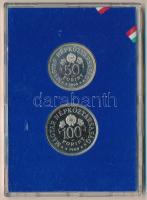 1969. 50Ft Ag + 100Ft Ag "Tanácsköztársaság" pár, eredeti kék banki műanyag csomagolásban ...