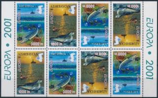 2001 Europa CEPT: Éltető víz bélyegfüzet blokk, Europa CEPT: Life-giving water stamp-booklet block Mi 494-495 D