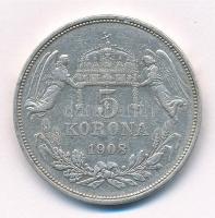 1908KB 5K Ag "Ferenc József" T:2-,3 ph. Adamo K7